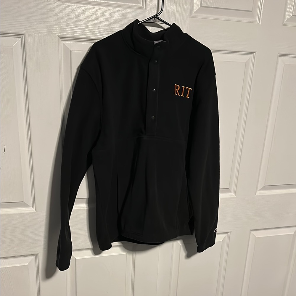 Champion RIT Black Zip Up Sweater High Collar